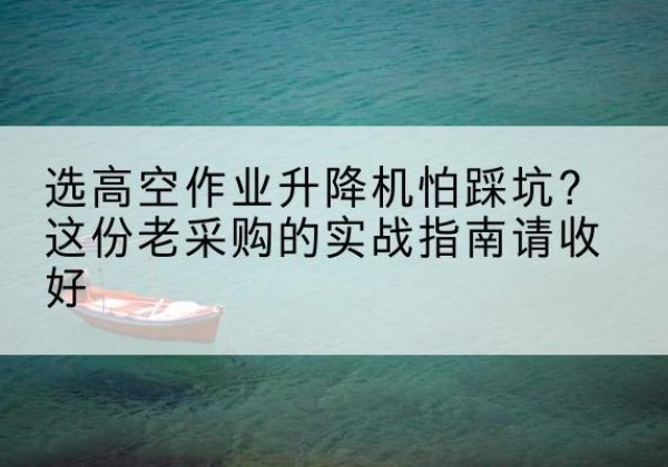 新晃高空作业升降机厂家推荐-选高空作业升降机怕踩坑？这份老采购的实战指南请收好
